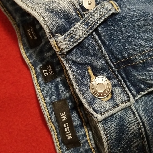 MISS ME Taking Sides Mid Rise Ankle Skinny Jeans - Picture 9 of 15